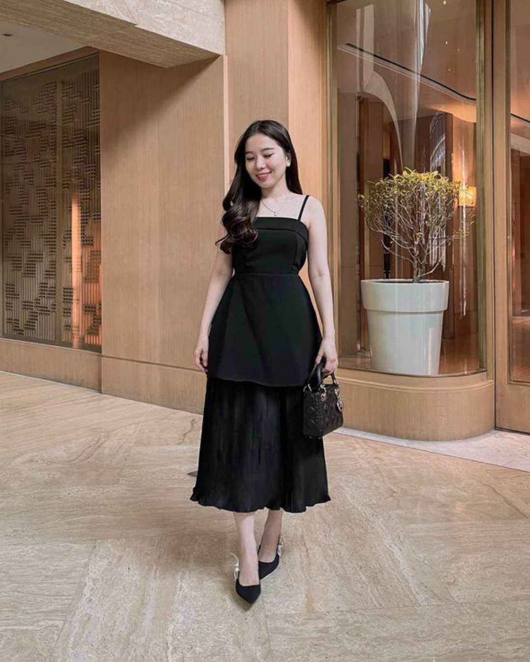 Boa Pleated dress