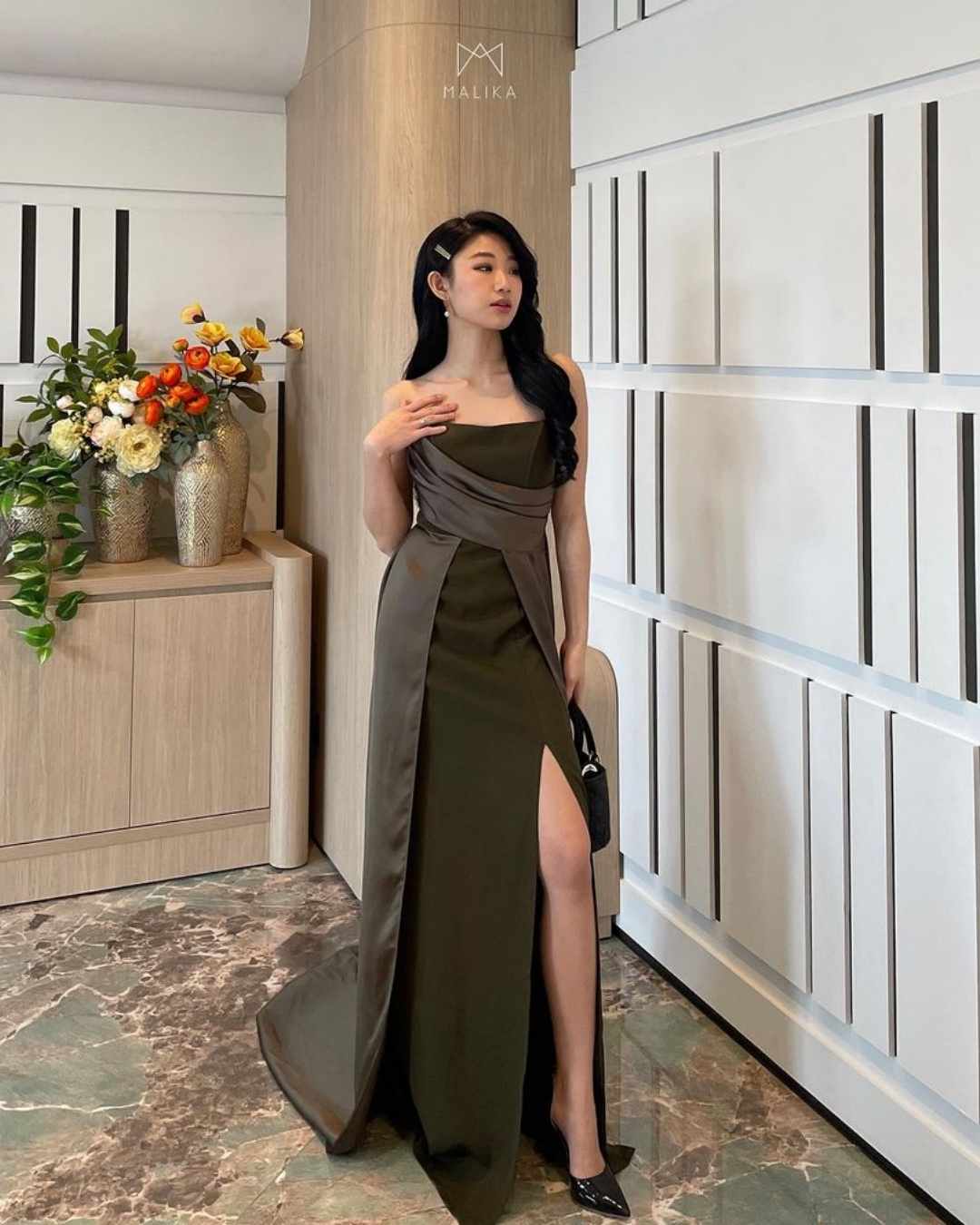 Avalon dress in Army