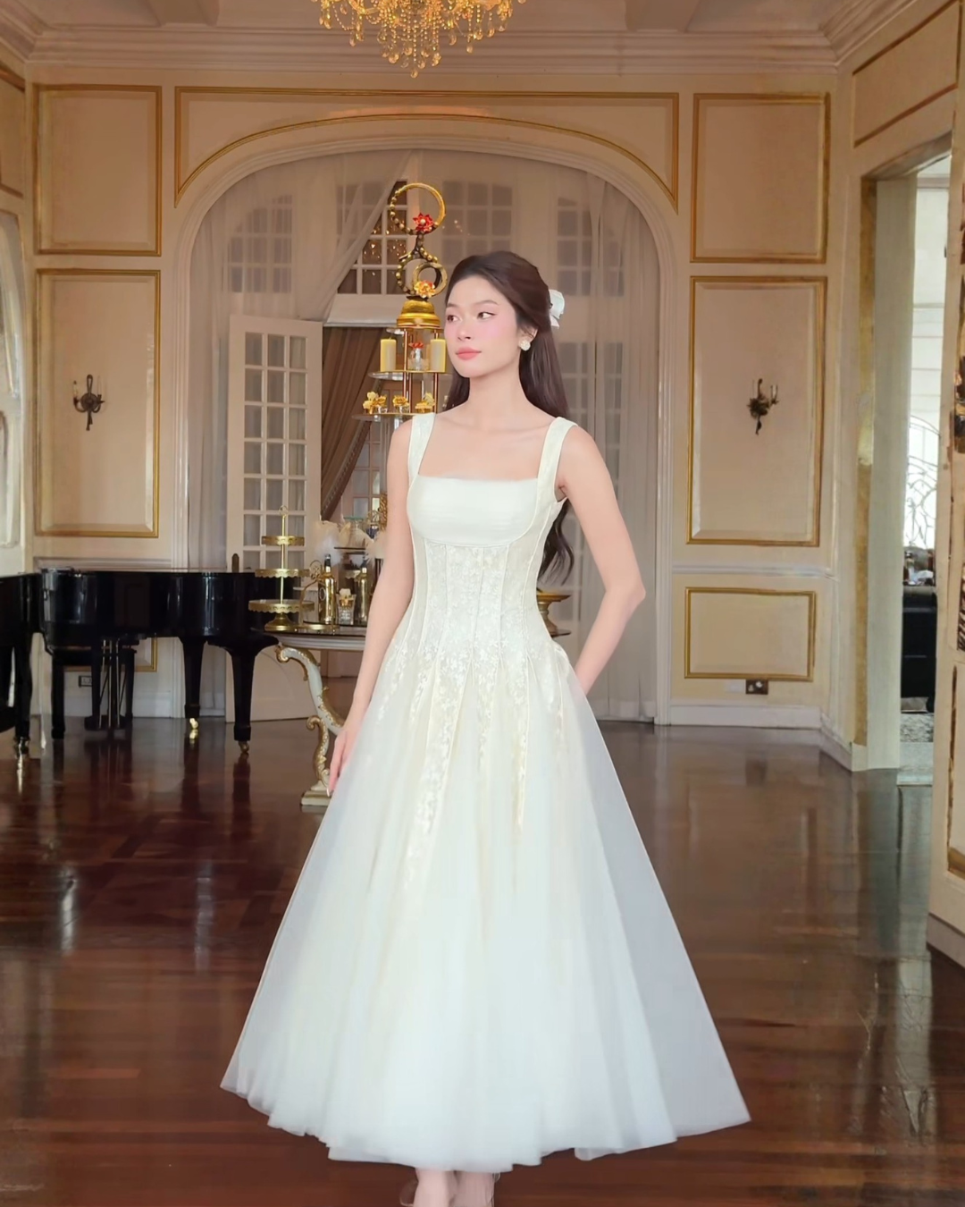 Elodie dress in Cream