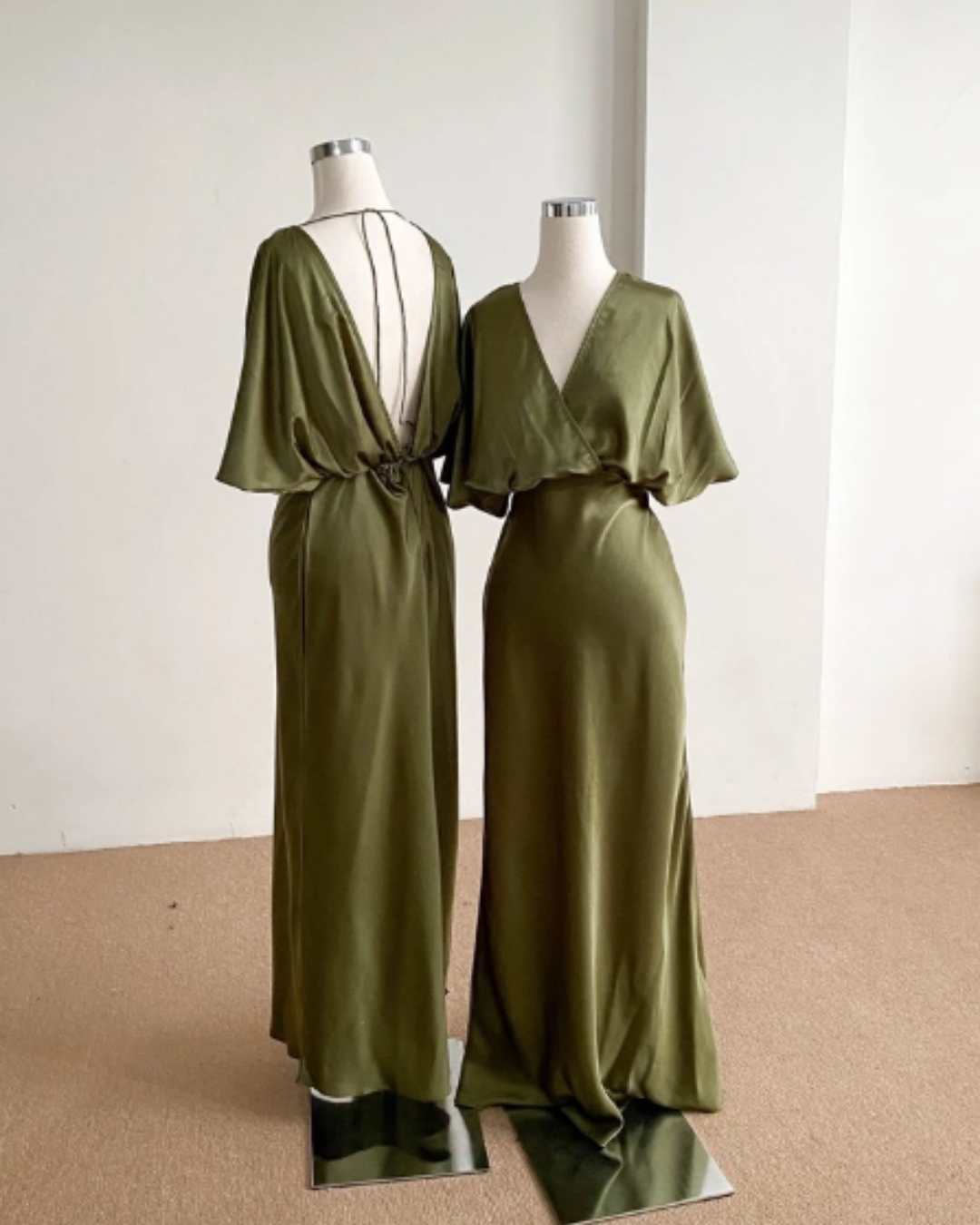 Lily Backless dress in Green