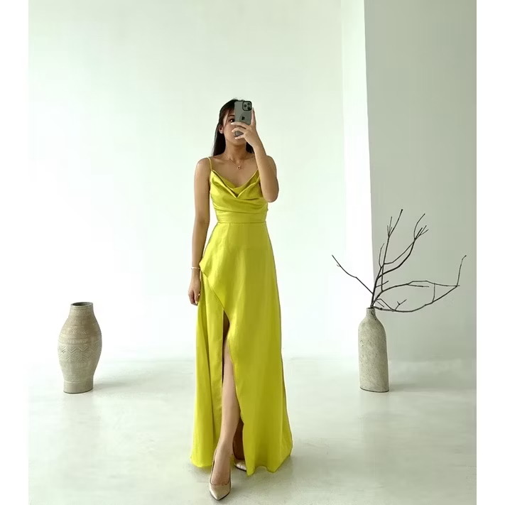 Beverly Lime Maxi dress