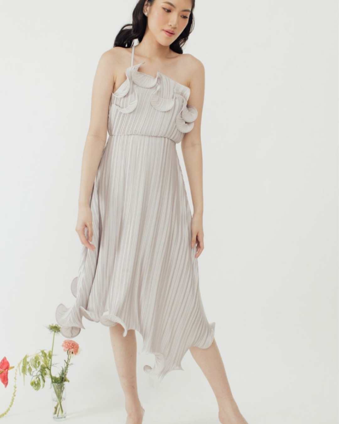 Rowen dress in Silver