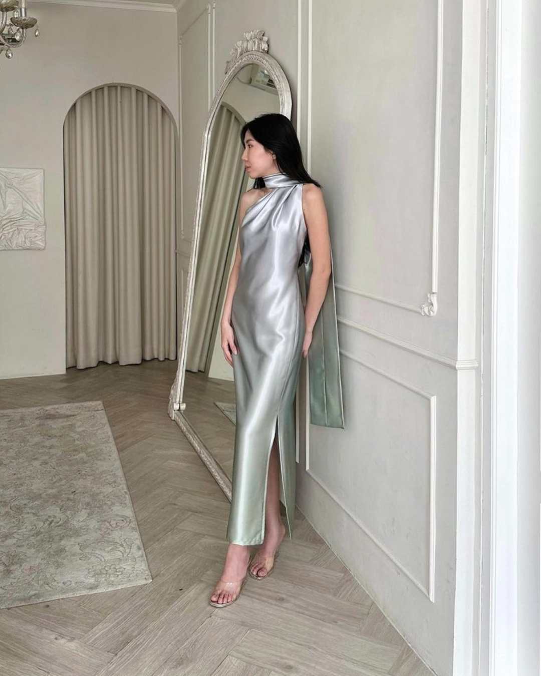 Ivy ombre silver dress