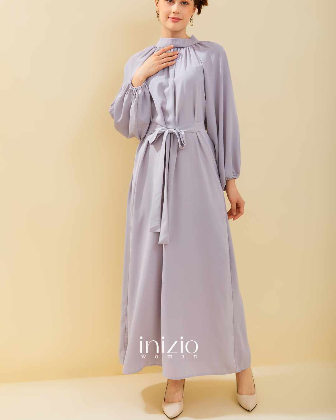 Emile Long sleeve dress in Grey