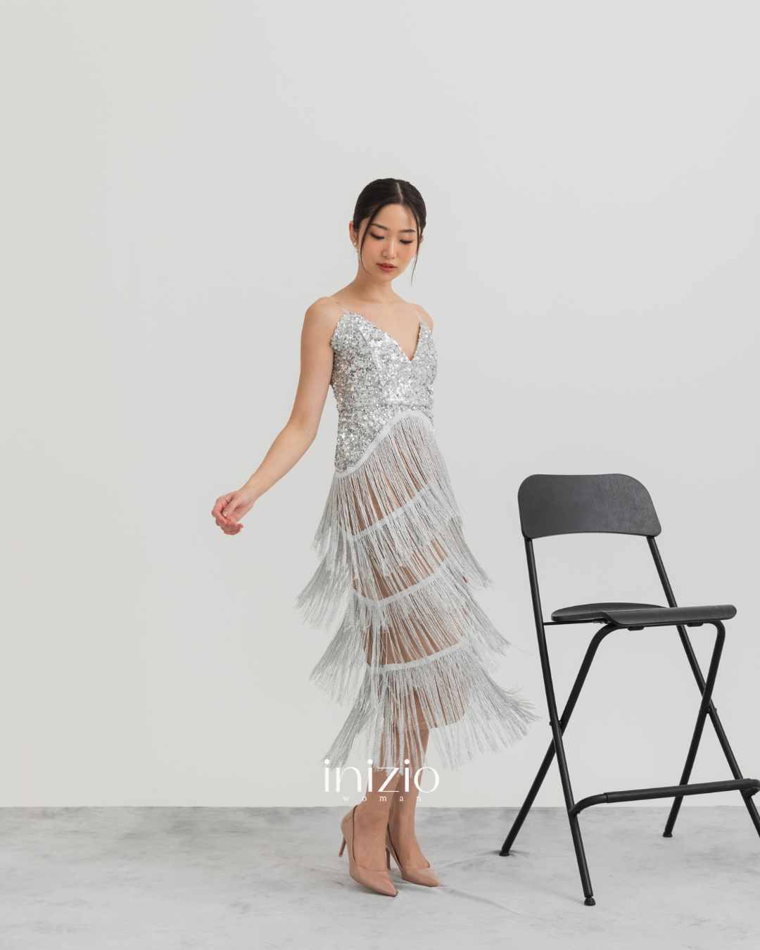Cael Silver Glam dress