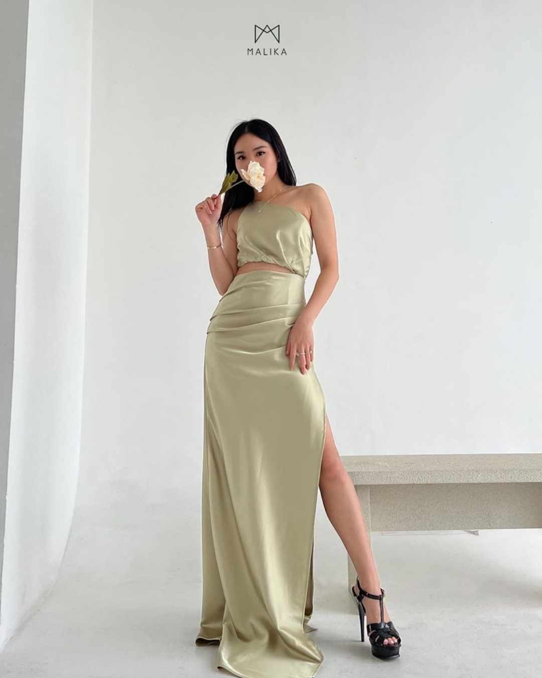 Brisa dress in Sage Green