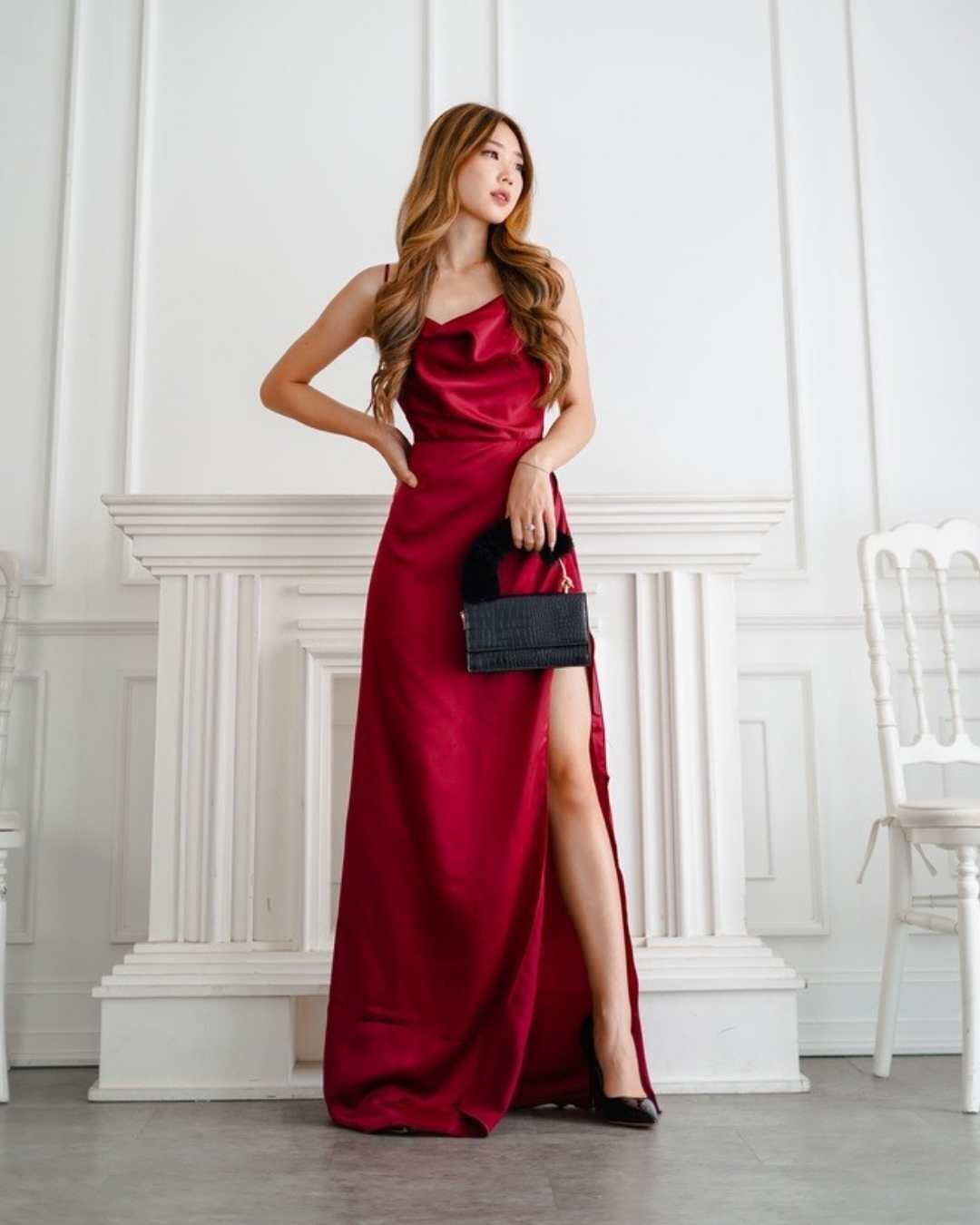 Bit Na dress in Maroon