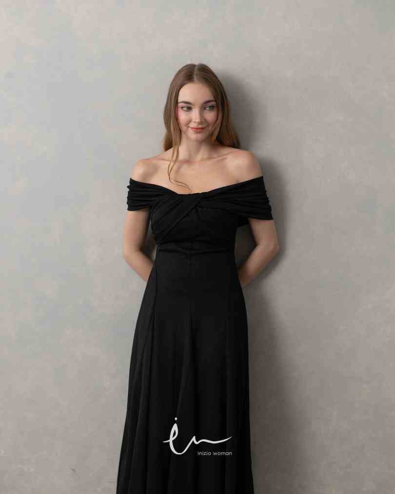 Fable Sabrina dress in Black