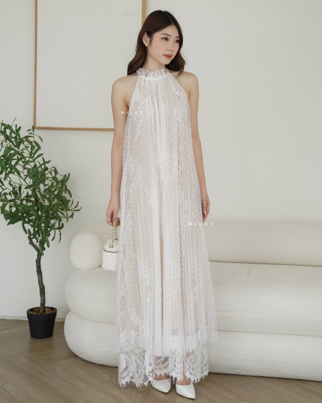 Milly Lace White dress