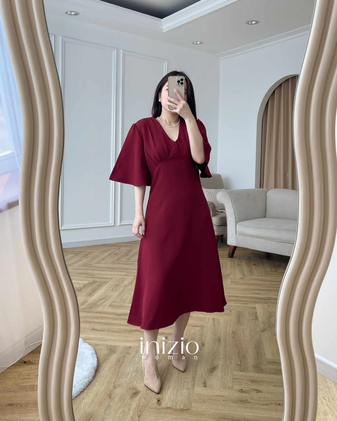 Elvira Maroon dress