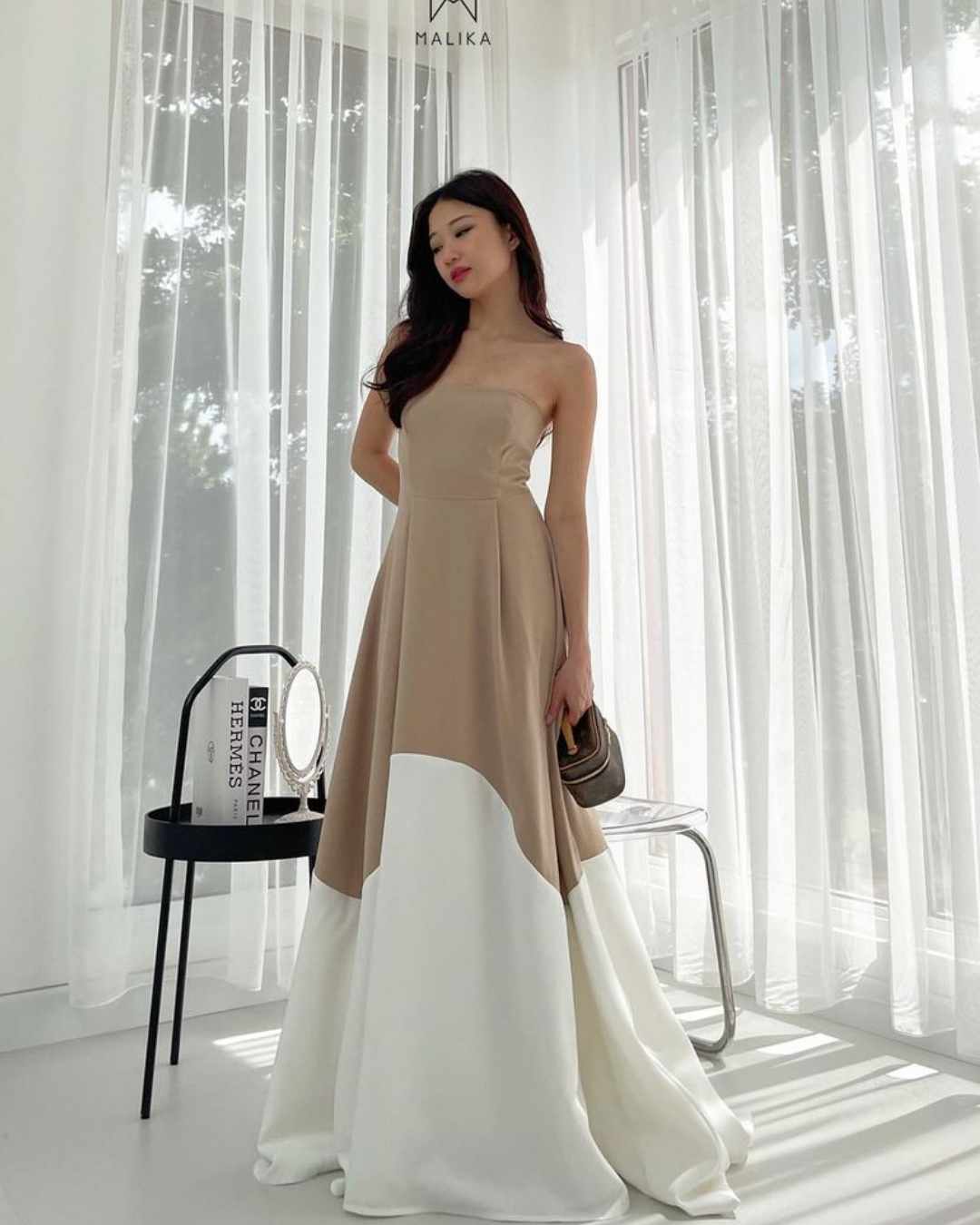 Collete dress in Nude
