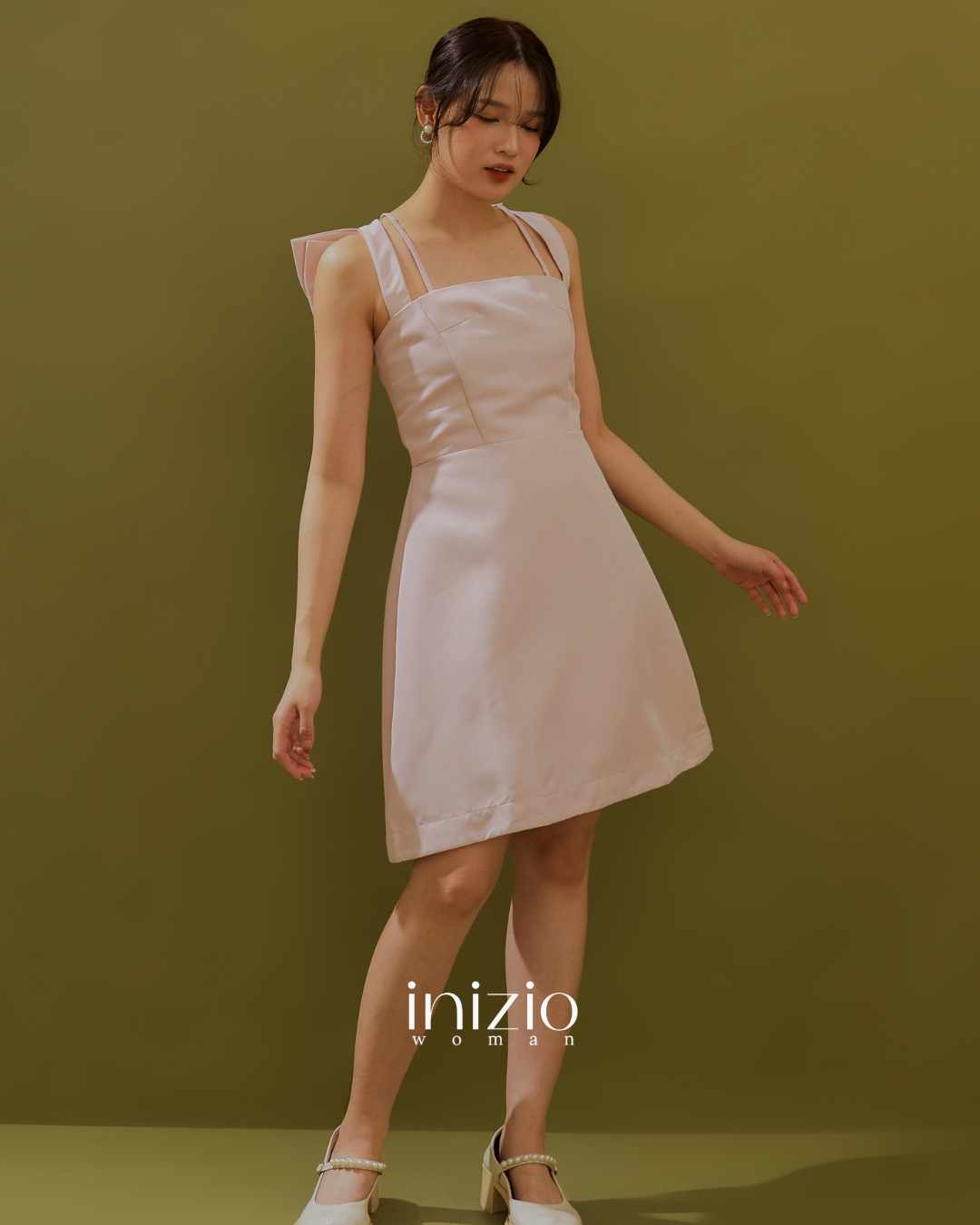 Lolly Mini Backless dress in Pink